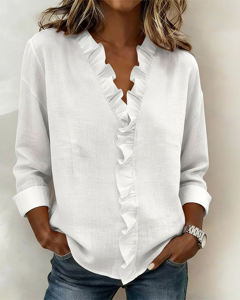 Dorothy | Classic Ruffled Blouse