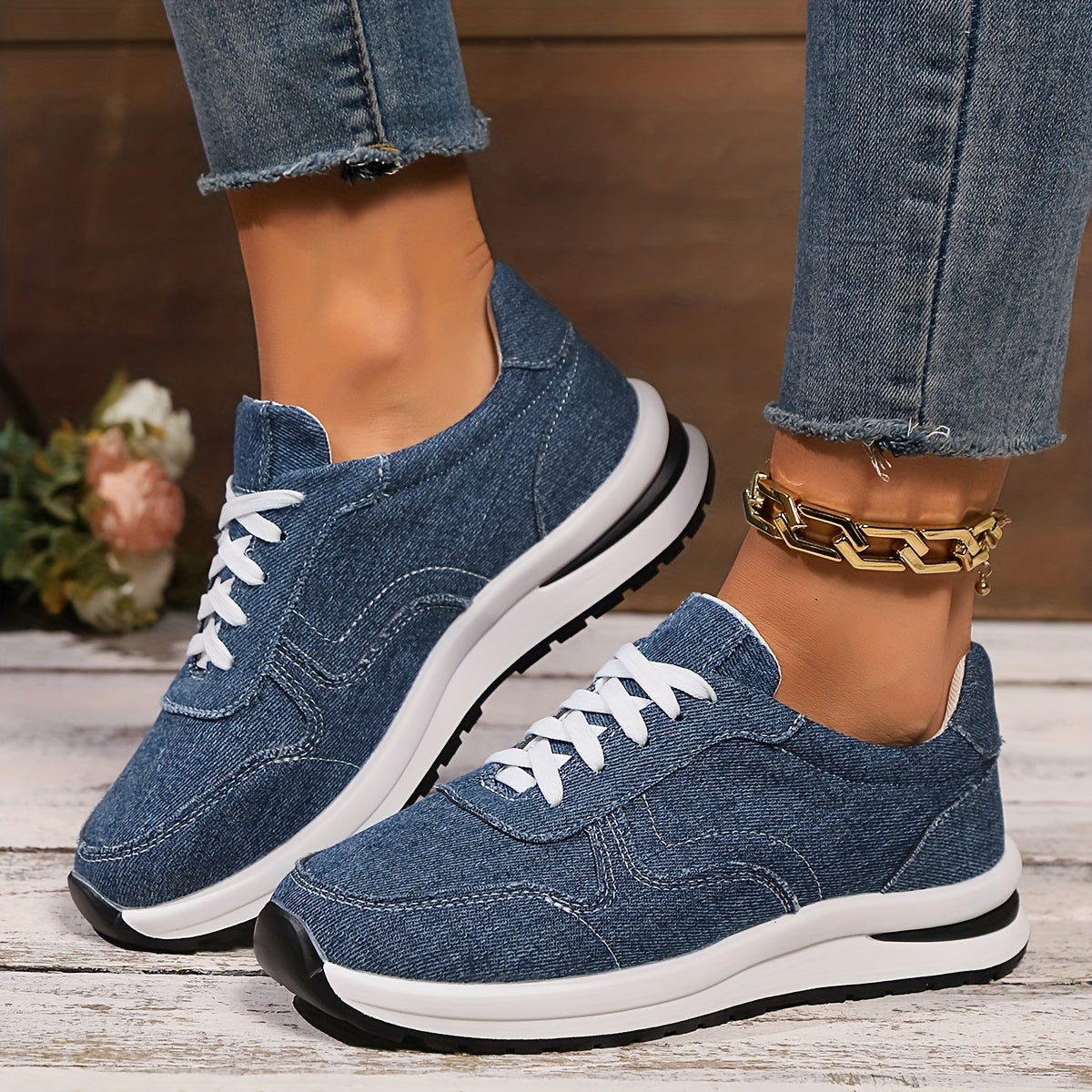 Lizzy™ | Comfort Denim Sneakers