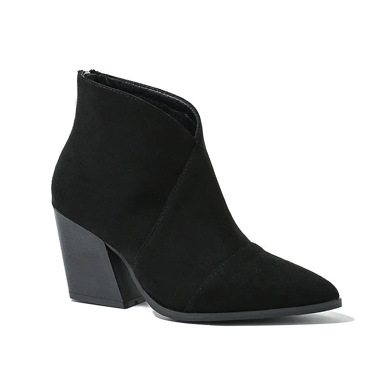 POINTED ANKLE BOOT WITH EFFECT