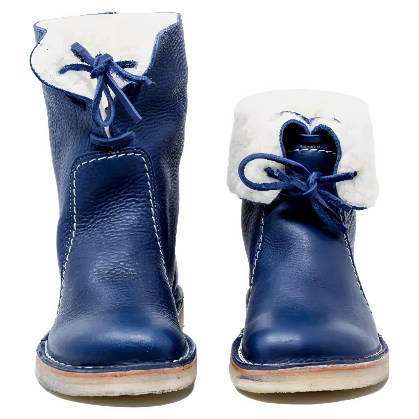 Women's Casual Leather Mid-Calf Boots