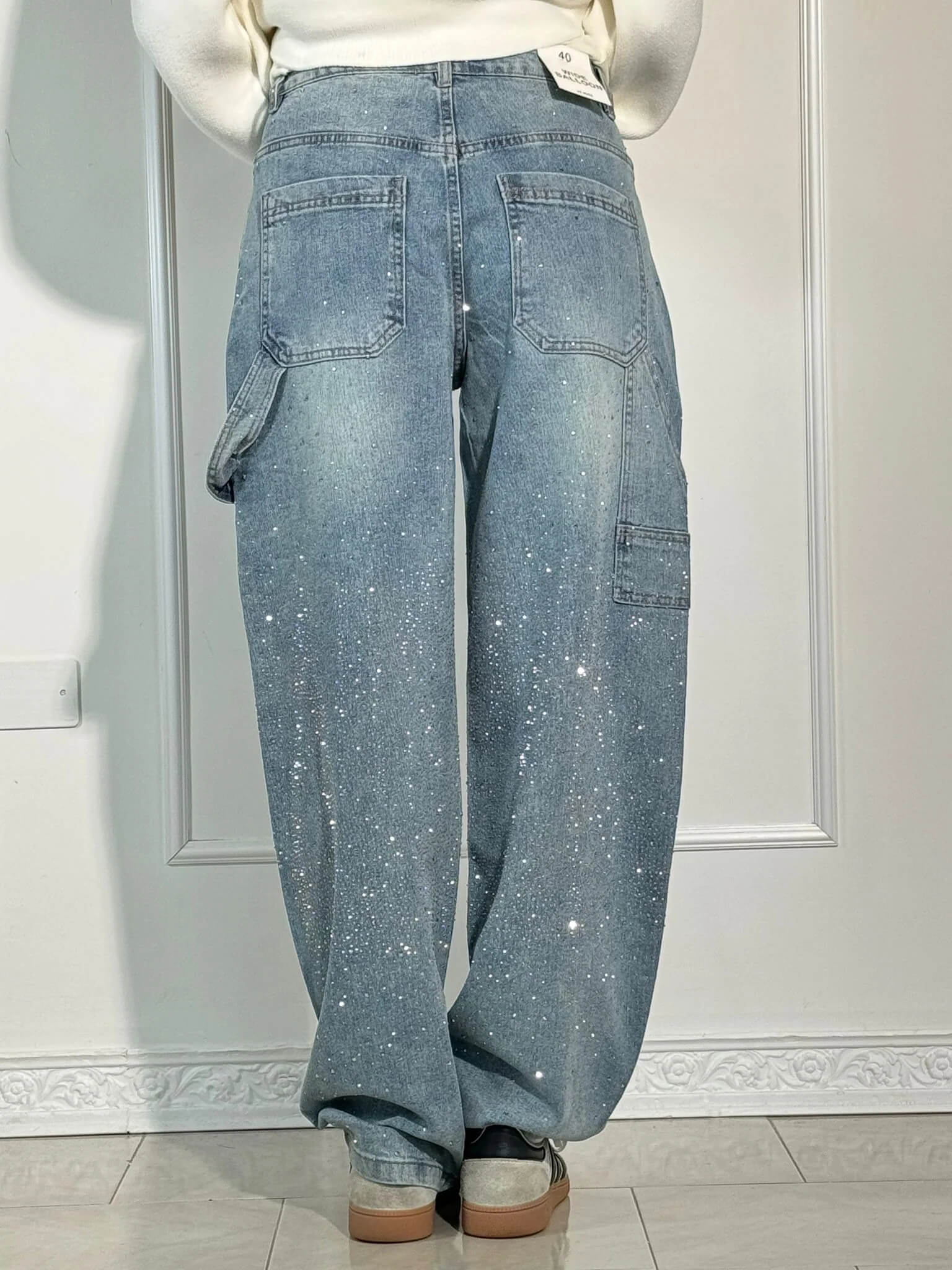 Victoria - High-Waist Glitter Jeans