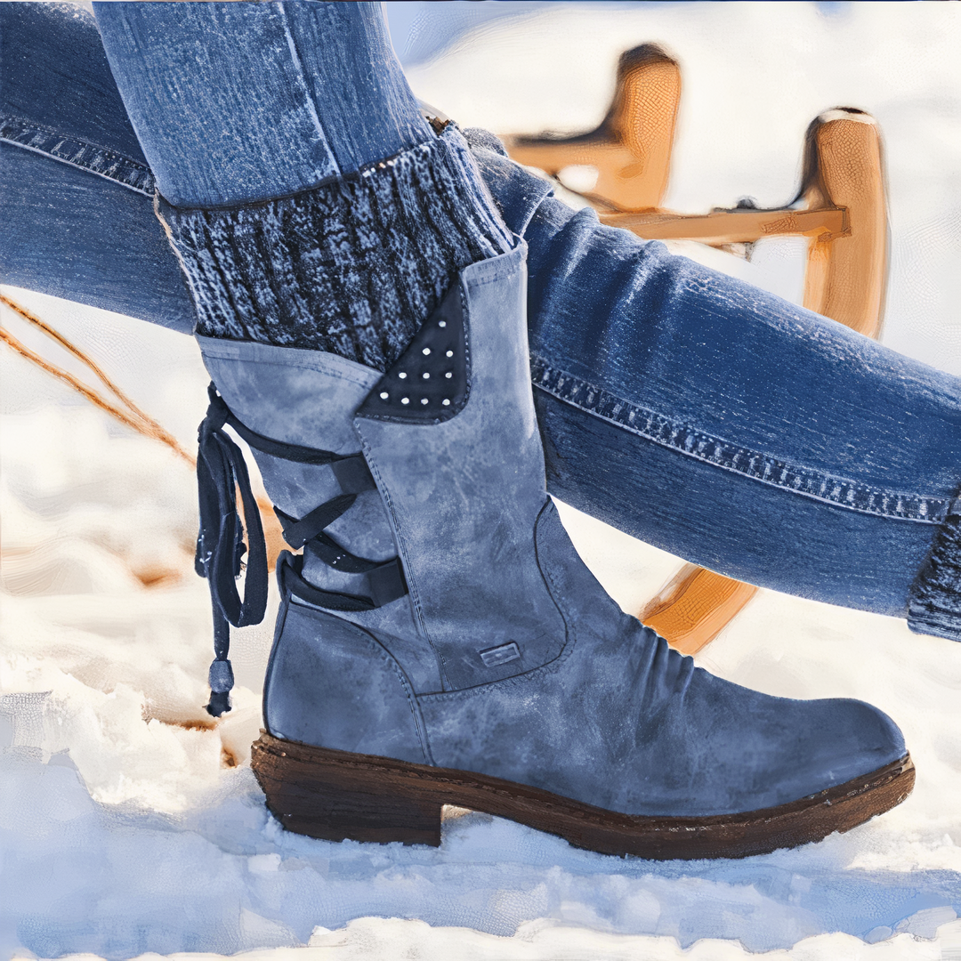 Women's Winter Lace-Up Boots – Cozy & Stylish