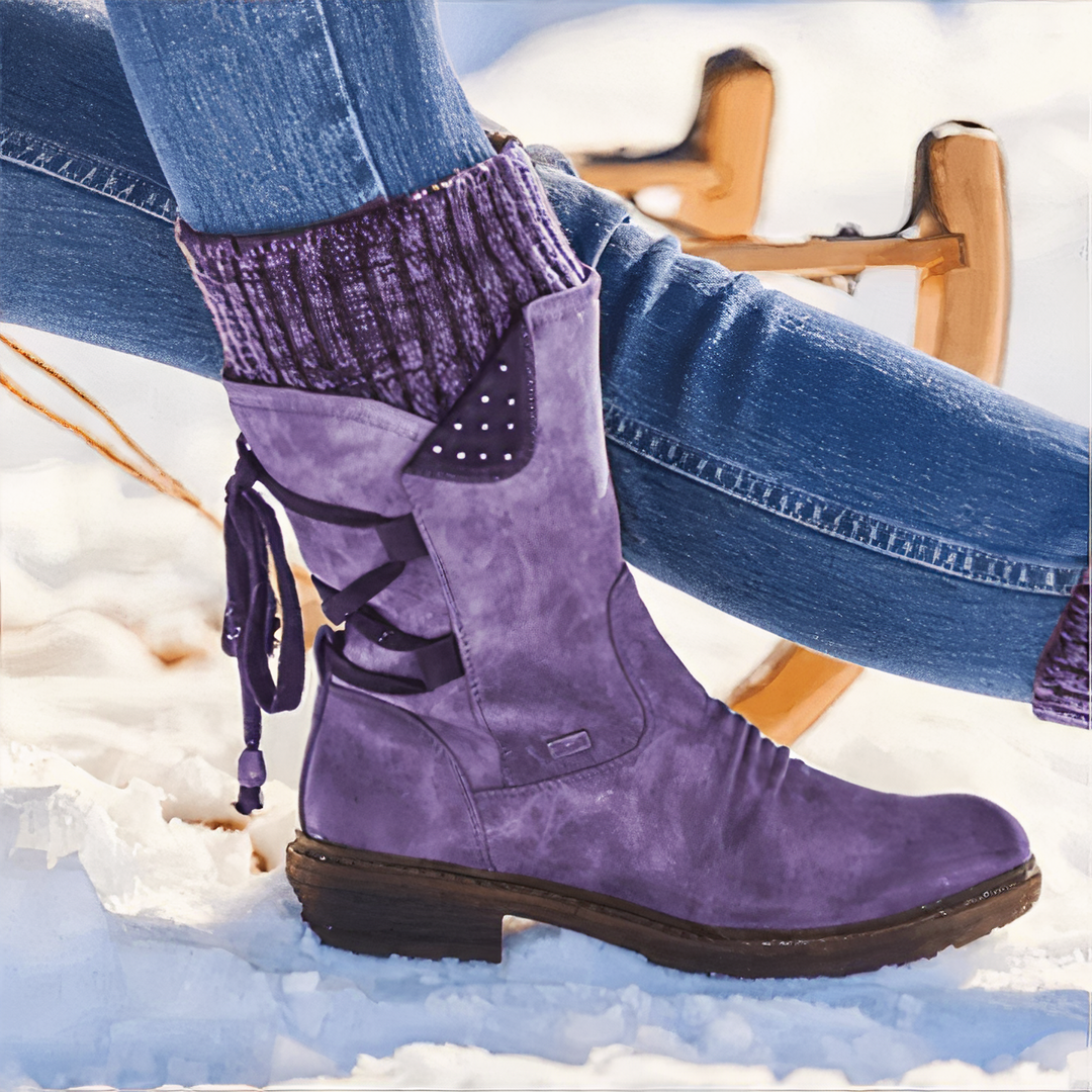 Women's Winter Lace-Up Boots – Cozy & Stylish