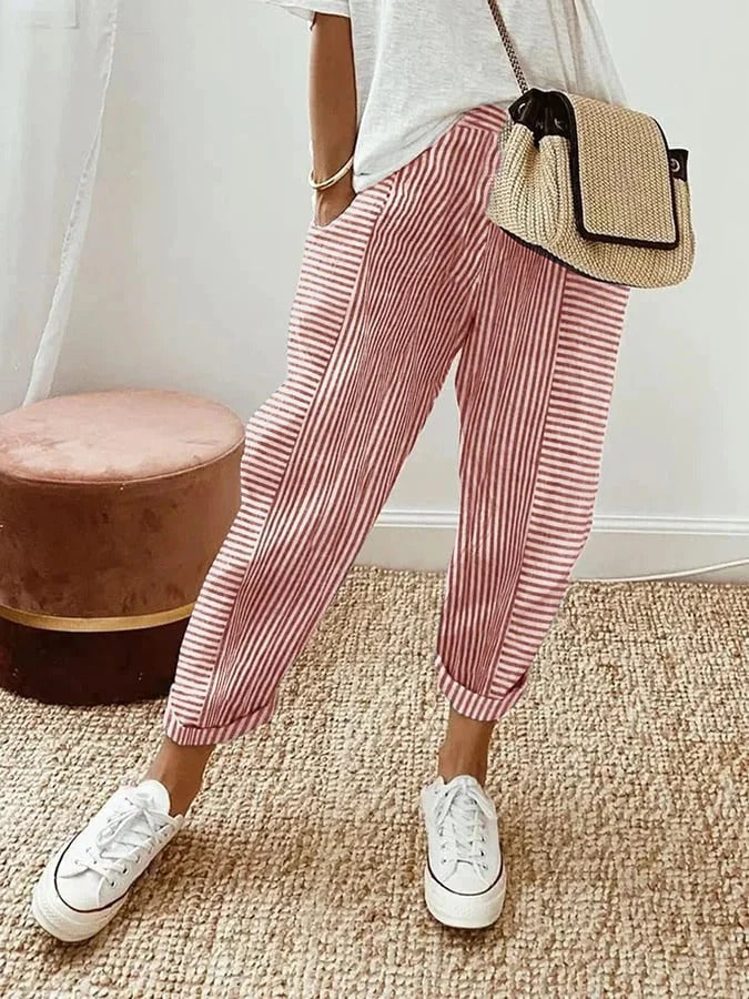 Celia - Classic Striped Trousers