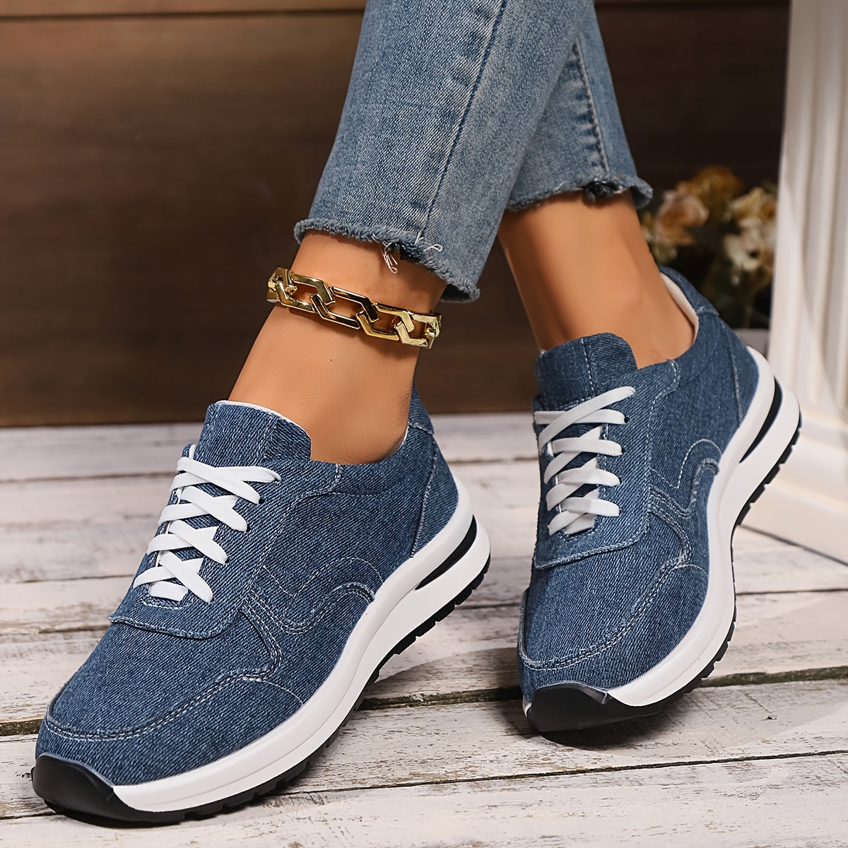 Lizzy™ | Comfort Denim Sneakers