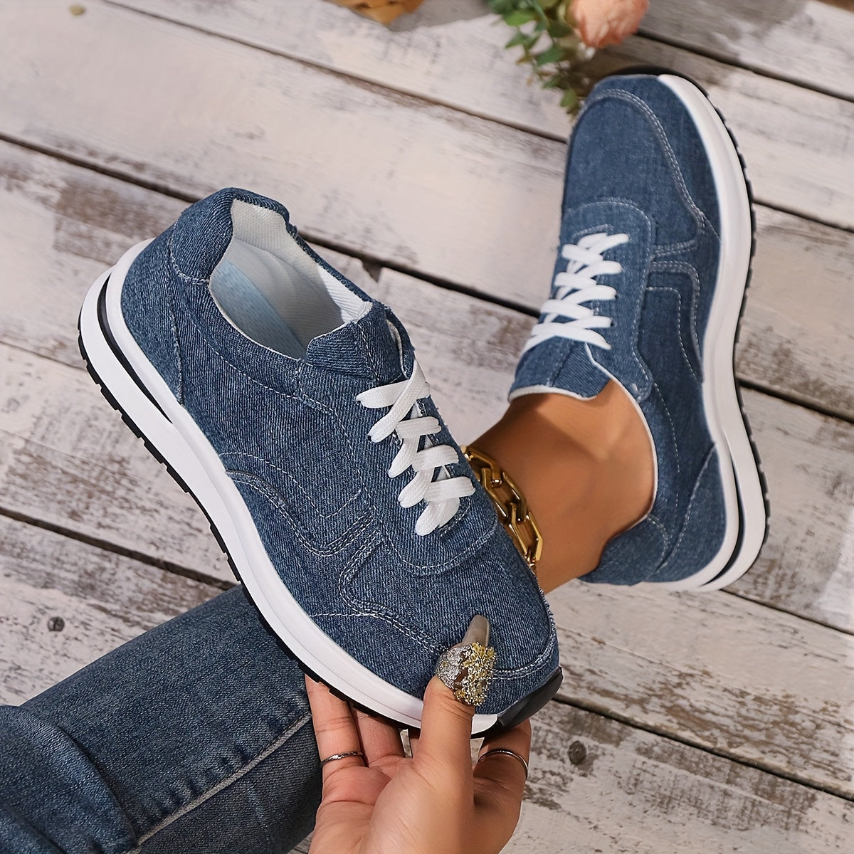 Lizzy™ | Comfort Denim Sneakers