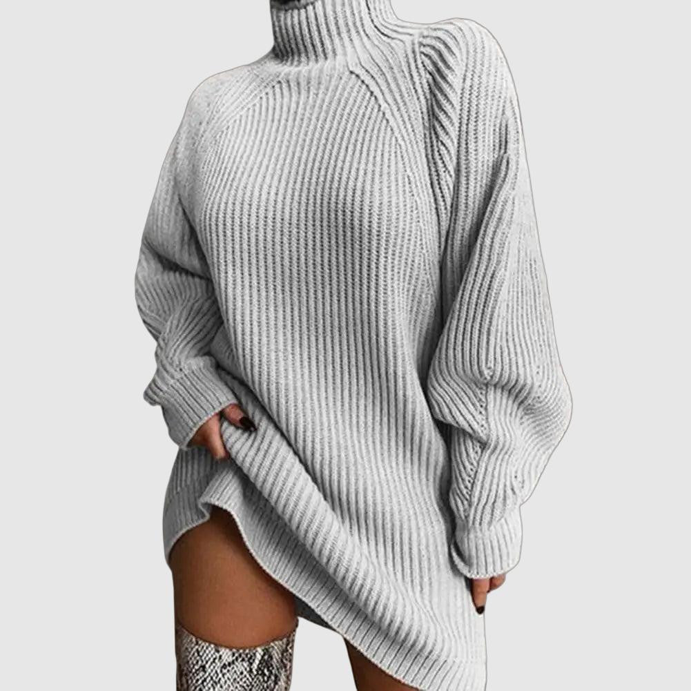 Women's Turtleneck Sweater Dress for Winter