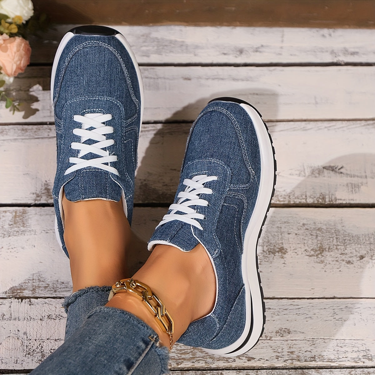 Lizzy™ | Comfort Denim Sneakers
