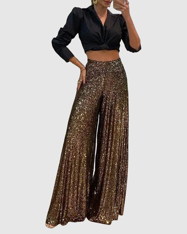 Sequin Embellished High Waist Cocktail Dress