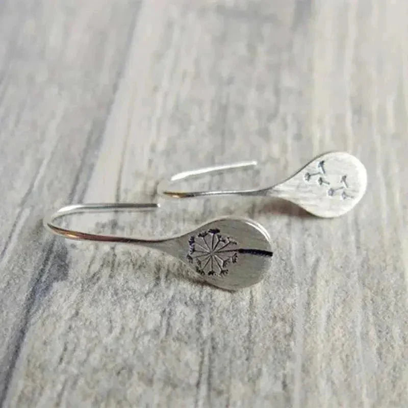 925 STERLING SILVER DANDELION EARRINGS