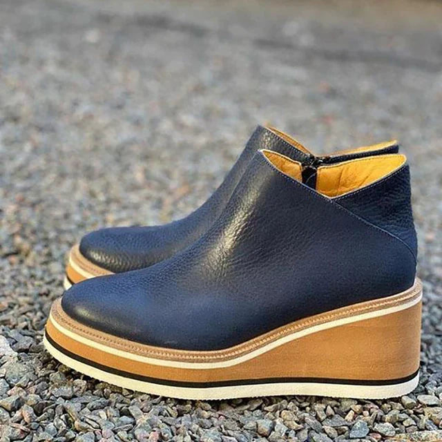 Women's slip-on wedge ankle boots
