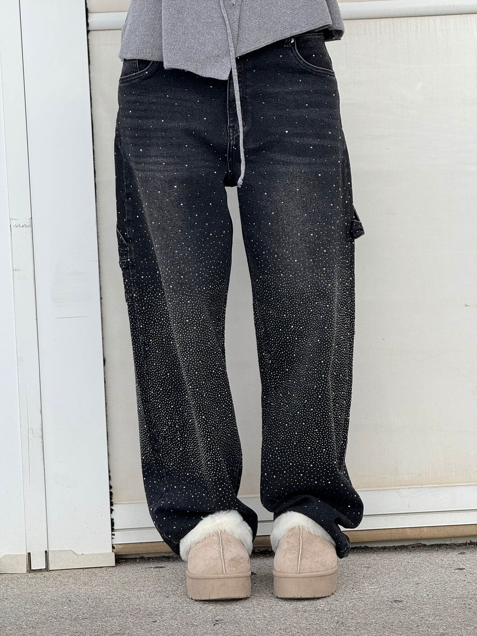 Victoria - High-Waist Glitter Jeans