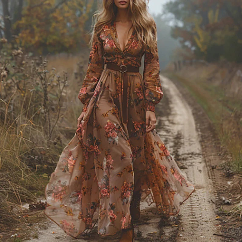 Auré | Boho Floral Maxi Dress