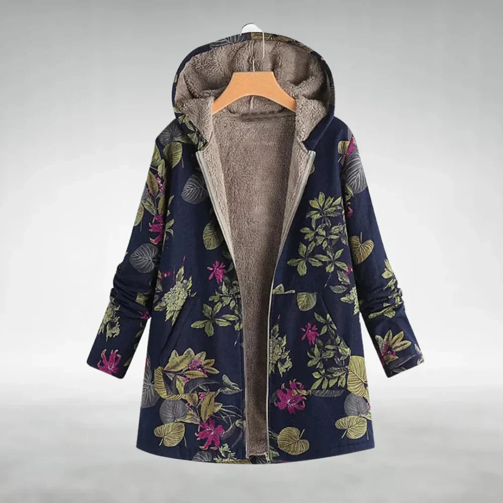 Sofia - Stylish Floral Fleece Jacket