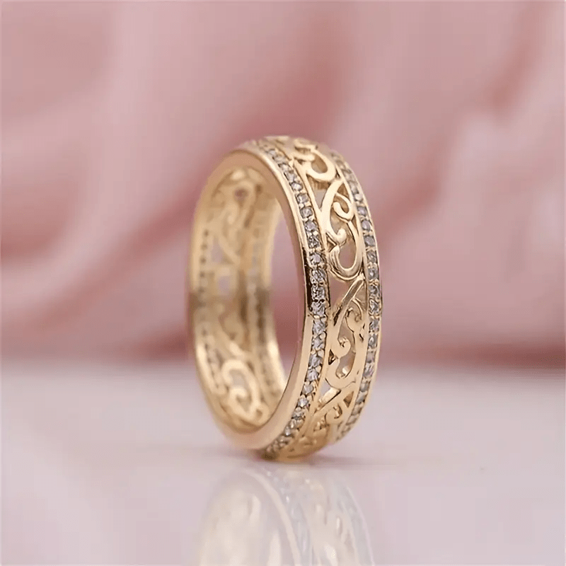 BRIGHT HOLLOW GOLD RING