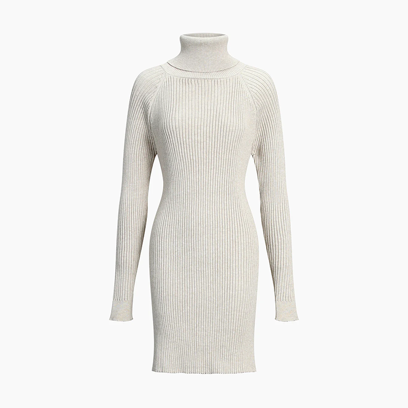 Women's Ribbed Knit Bodycon Sweater Dress