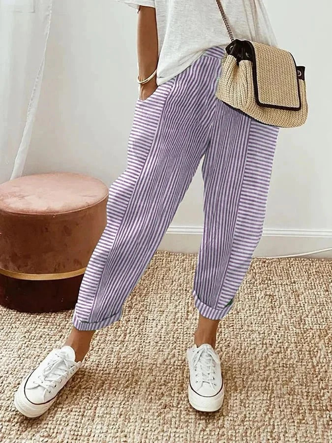 Celia - Classic Striped Trousers